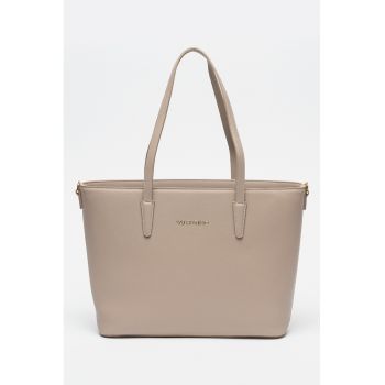 Geanta shopper din piele ecologica si bareta din material textil pentru umar Zero - Lila pal