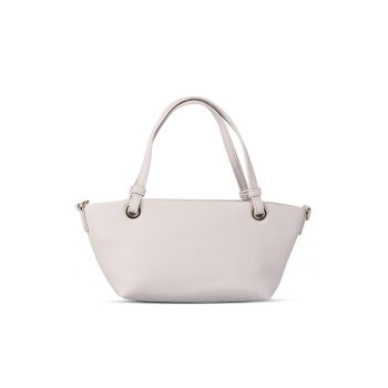 Geanta tote cu logo - Alb fildes