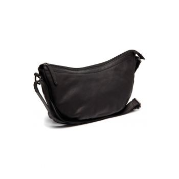 Geanta umar de dama din piele naturala -  Clarita - Negru - 35 x 10 x 17 cm