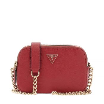 Noelle saffiano mini crossbody garnet
