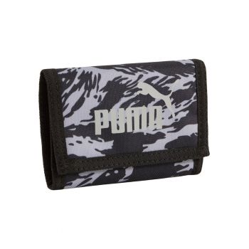 Portofel barbati  negru - 13x9cm - din poliester - cu compartimente pentru carduri si monede