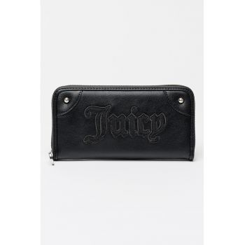 Portofel cu fermoar si logo Candy - Negru