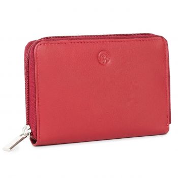 Portofel dama Marquise, Alina PT1459, piele naturala, Rosu