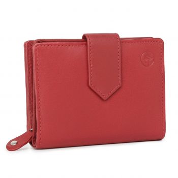 Portofel dama Marquise, Melusine PT1491, piele naturala, Rosu