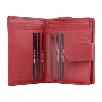 Portofel dama Marquise, Melusine PT1491, piele naturala, Rosu