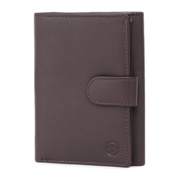 Portofel dama Marquise, Perseida PT1457, piele naturala, Maro inchis