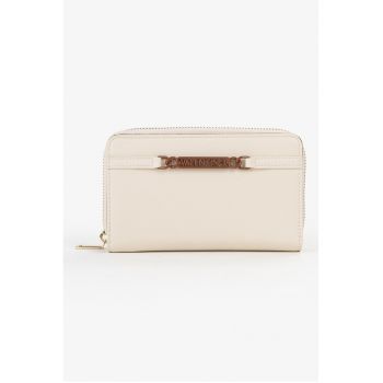 Portofel de piele ecologica - Crem