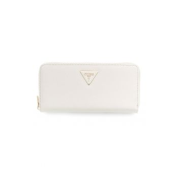 Portofel de piele ecologica cu bareta pentru incheietura Laureldwqfwdq - Alb fildes - 10x21x2