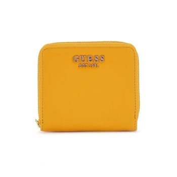 Portofel piele ecologica cu fermoardwqf - Galben sofran - 9x11x2