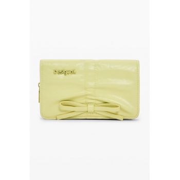 Portofel pliabil de piele ecologica - Galben lime