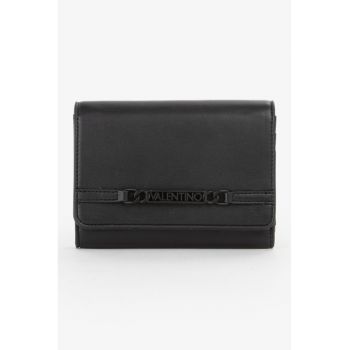 Portofel pliabil de piele ecologica - Negru