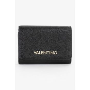 Portofel pliabil dreptunghiular din piele ecologica - Negru