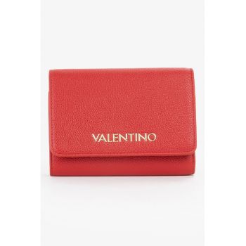 Portofel pliabil dreptunghiular din piele ecologica - Rosu