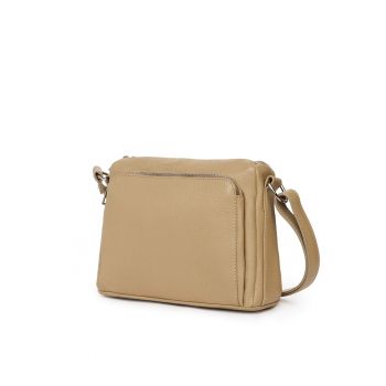 Poseta dama din piele naturala Vania` - Bej