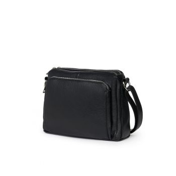 Poseta dama din piele naturala Vania` - Negru