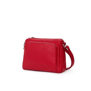 Poseta dama din piele naturala Vania` - Rosu