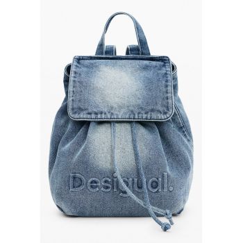 Rucsac de denim cu logo - Albastru deschis melange