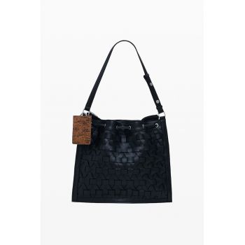 Rucsac de piele ecologica - Negru antracit