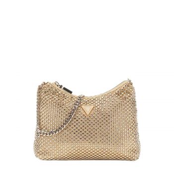Zalina top zip shoulder bag gold