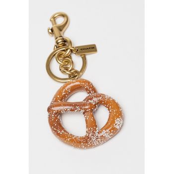 Breloc cu talisman covrig - Alb/Auriu/Bronz