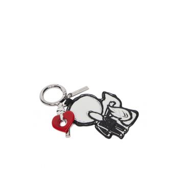 Breloc femei -  piele ecologica - negru - One Size INTL