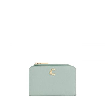 C-me wallet grained leather aquamarine