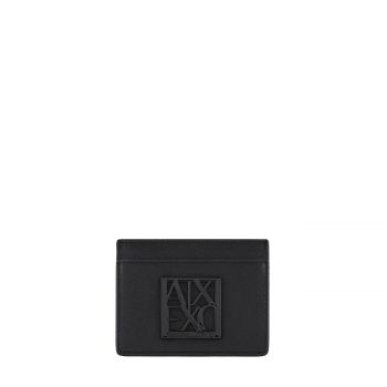 Card case metal logo black