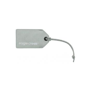 Eticheta de bagaj reflectorizanta  gri furtuna - pentru identificare rapida - set de accesorii de calatorie