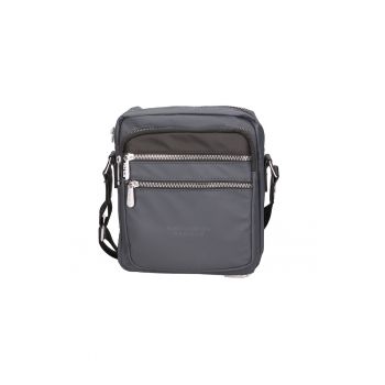 Geanta crossbody cu buzunare exterioare - Negru - Grey