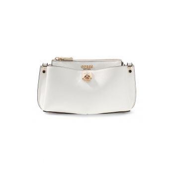 Geanta crossbody cu fermoar Sophia - Alb