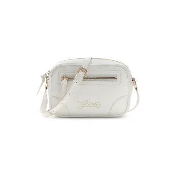Geanta crossbody cu logo - Alb