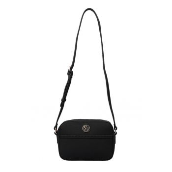 Geanta crossbody cu logo - Negru