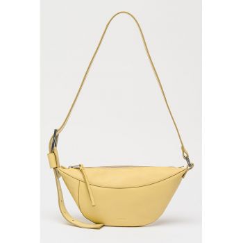 Geanta crossbody de piele cu bareta ajustabila Luna - Bej