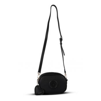 Geanta crossbody de piele ecologica - Negru