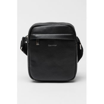Geanta crossbody de piele ecologica - Negru