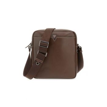 Geanta crossbody din piele cu bareta ajustabila Firenze - Maro inchis