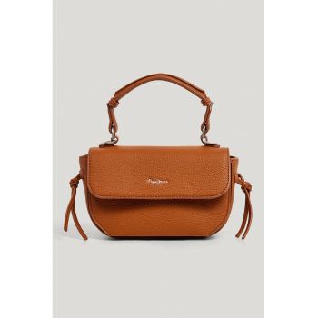 Geanta crossbody din piele ecologica cu clapa - Maro scortisoara