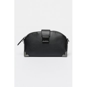 Geanta crossbody din piele Trunk - Negru