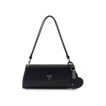 Geanta cu bareta de umar si inchidere cu clapa Isobel - Negru