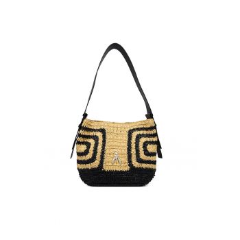 Geanta dama -  bej/negru - One Size INTL