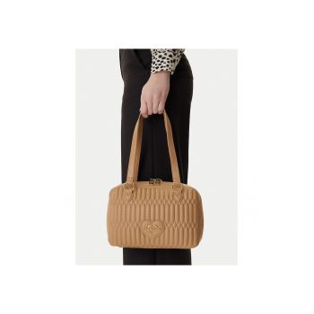 Geanta dama -  piele ecologica - bej - One Size INTL