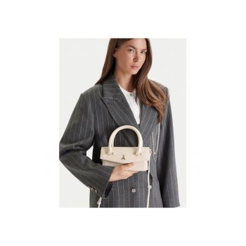 Geanta dama -  piele naturala - bej - One Size INTL