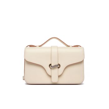 Geanta dama -  piele naturala - bej - One Size INTL