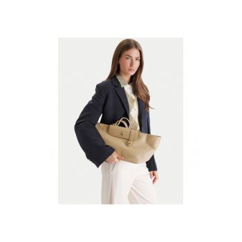Geanta dama -  piele naturala - bej - One Size INTL