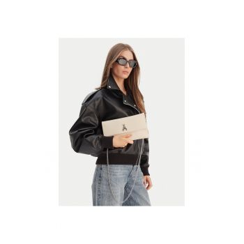 Geanta dama -  piele naturala - bej - One Size INTL - set cu sac de protectie