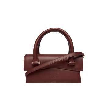 Geanta dama -  piele naturala - maro - One Size INTL