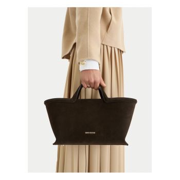 Geanta dama -  piele naturala - maro - One Size INTL