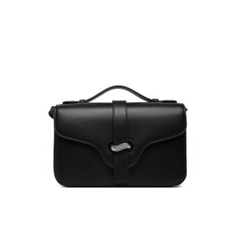 Geanta dama -  piele naturala - neagra - One Size INTL