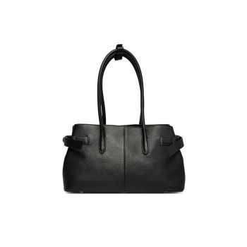 Geanta dama -  piele naturala - neagra - One Size INTL