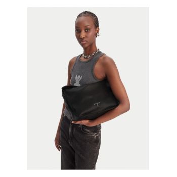 Geanta dama -  piele naturala - negru - One Size INTL